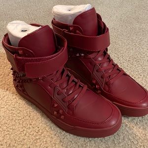 STEVE MADDEN Deep Red Men's High Top Thorn Sneakers Size 8
